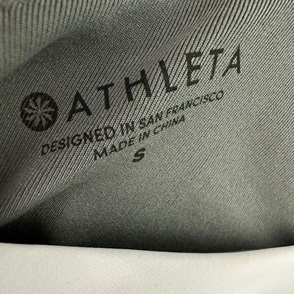 Athleta Colorblock Zip Front Bikini size Small Olive - Picture 6 of 11